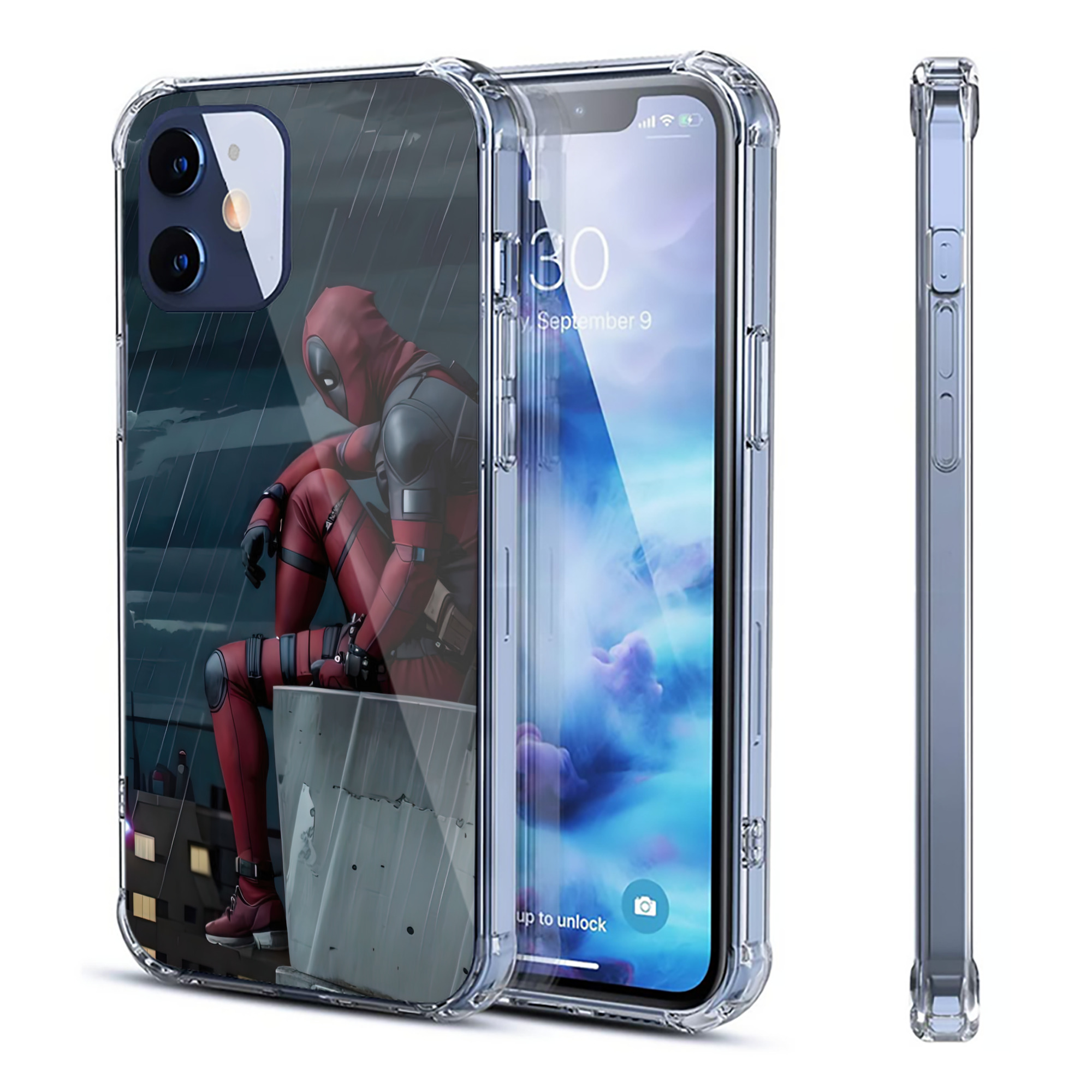 （画像用） Deadpool デッドプール 【iPhone 12シリーズ対応】透明スマホケース（クリアソフトケース）
